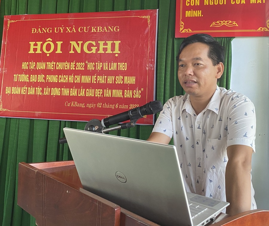  Đảng ủy xã Cư Kbang tổ chức Hội nghị học tập, quán triệt chuyên đề năm 2022